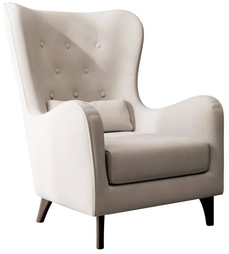 Fotoliu cu suport picioare Calimero II (crem + wenge). 1099332