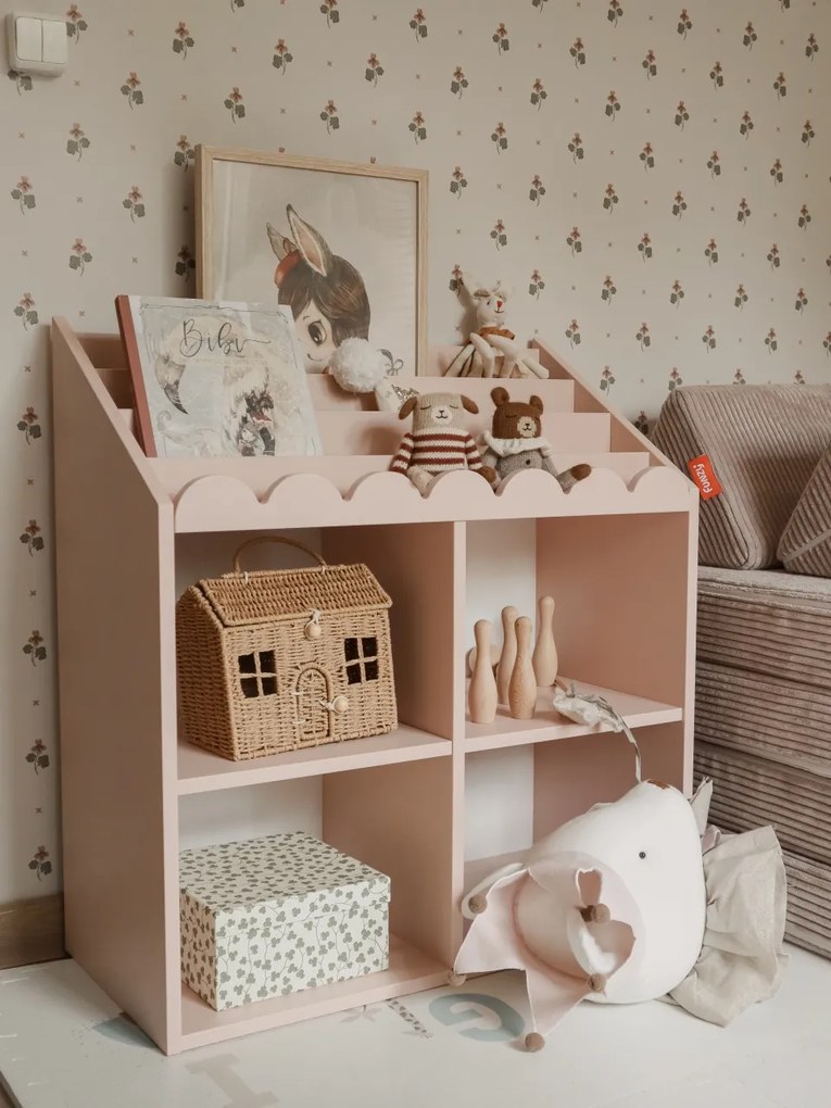 Biblioteca pentru copii Book Nook roz H76 cm