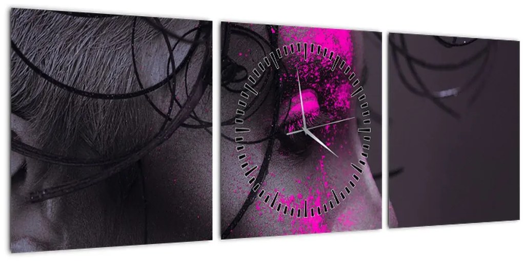 Tablou femeii (cu ceas) (90x30 cm)