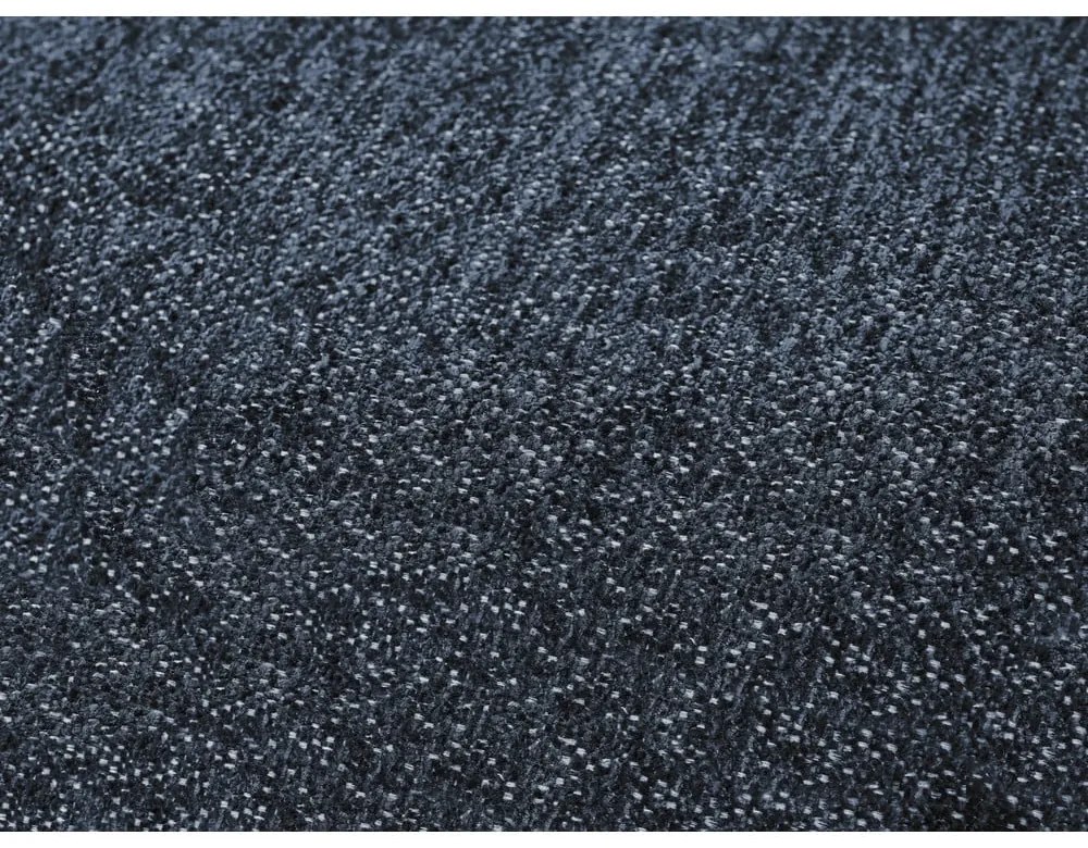 Colțar albastru închis extensibil/cu spațiu de depozitare cu tapițerie din chenille (cu colț pe partea dreaptă/în formă de "U") Everest – Bobochic Paris