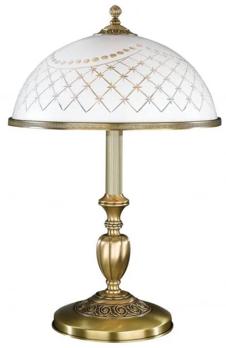 Veioza, lampa de masa clasic design italian din alama, sticla 7002 RA-P. 7002 G