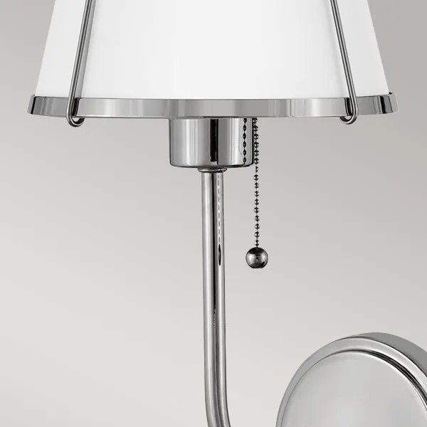 Lampă de perete Hinkley HK-CLARKE1-PN-WHq CLARKE 1xE27/40W/230V crom/alb