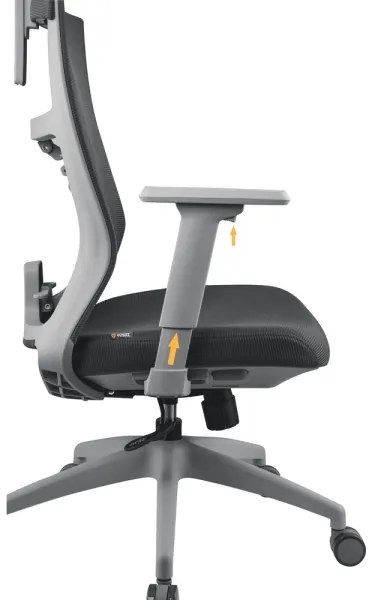 Scaun de birou negru/gri Yenkee