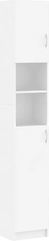 vidaXL Dulap de baie, alb, 32x25,5x190 cm, lemn prelucrat