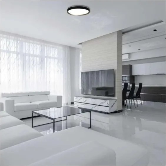 Plafonieră LED dimmabilă ILVI LED/45W/230V 2700-6500K Ø 50 cm negru/alamă + telecomandă inclusă
