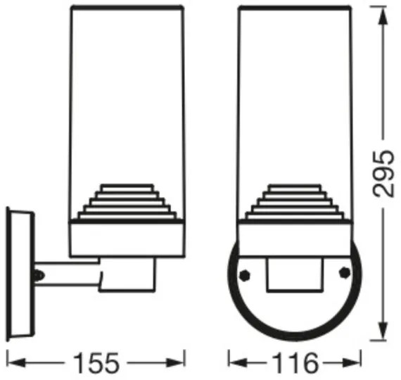 Aplică de exterior Ledvance AMBER 1xE27/20W/230V IP44