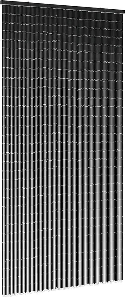 vidaXL Perdele ușă cu insecte gri închis 100x200 cm bambus