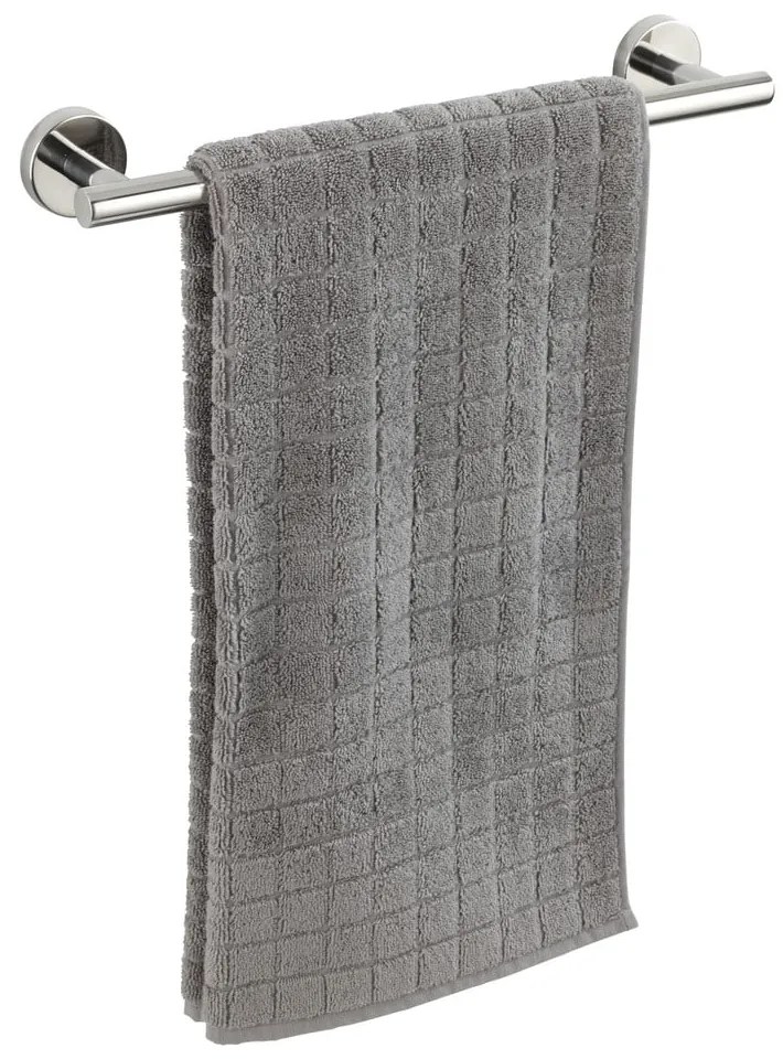 Suport pentru prosoape argintiu lucios de montat pe perete din oțel inoxidabil Bosio – Wenko