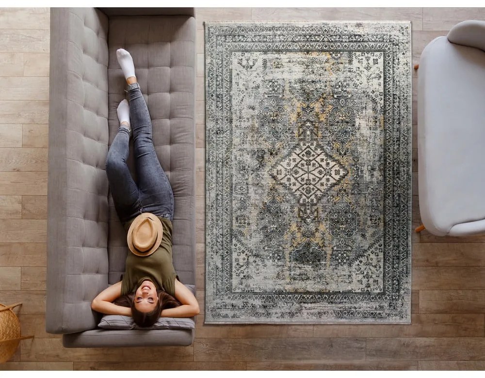Covor Universal Alana Boho, 140 x 200 cm, gri