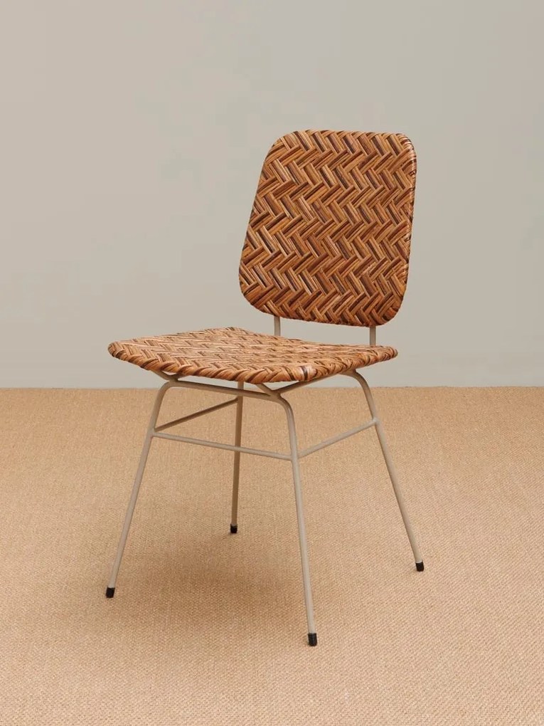 Scaun dining, maro, din rattan, Sayang
