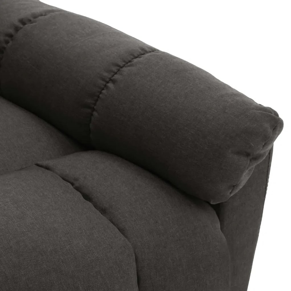 Fotoliu de masaj rabatabil, gri inchis, material textil 1, Morke gra