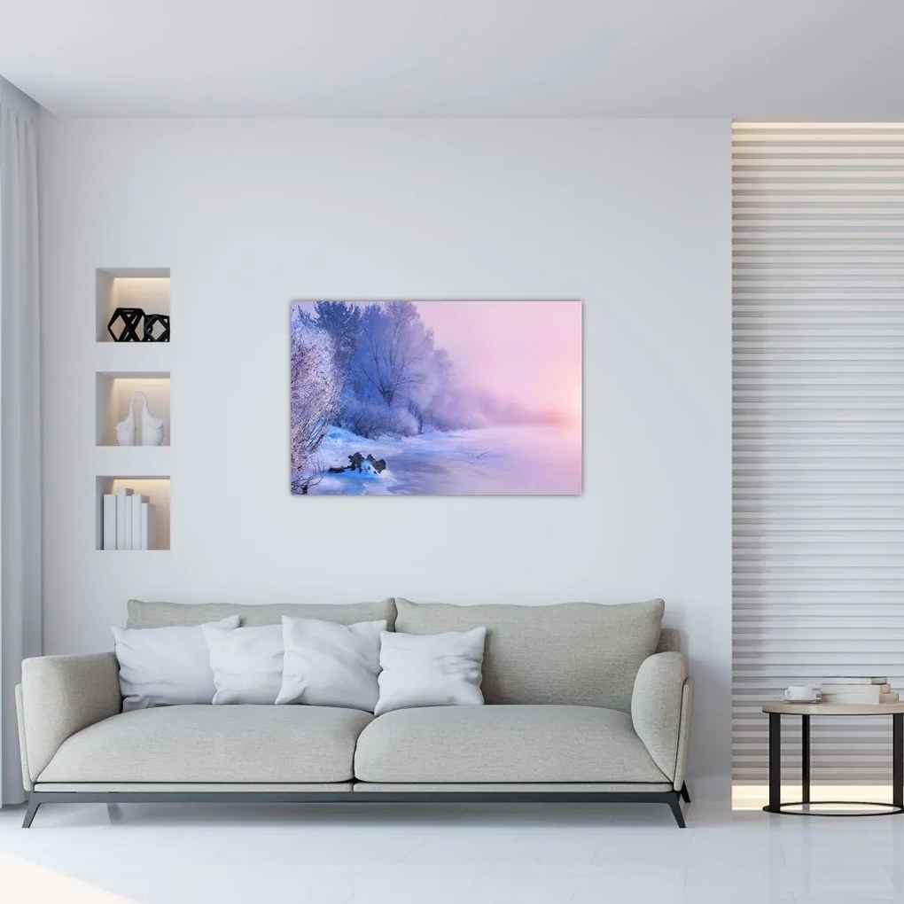 Tablou - Râu înghețat (90x60 cm)