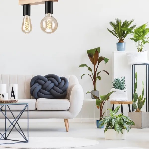 Lustră aplicată VITO OAK 2xE27/60W/230V stejar