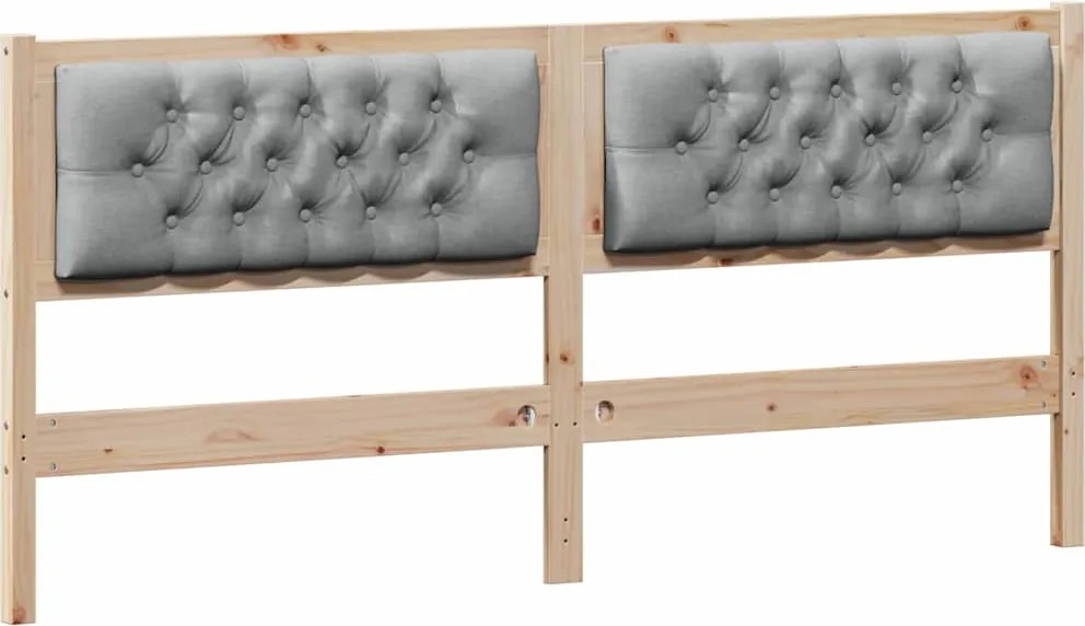 vidaXL Tăblie cap Altele Maro și gri deschis 180 cm Lemn masiv de pin