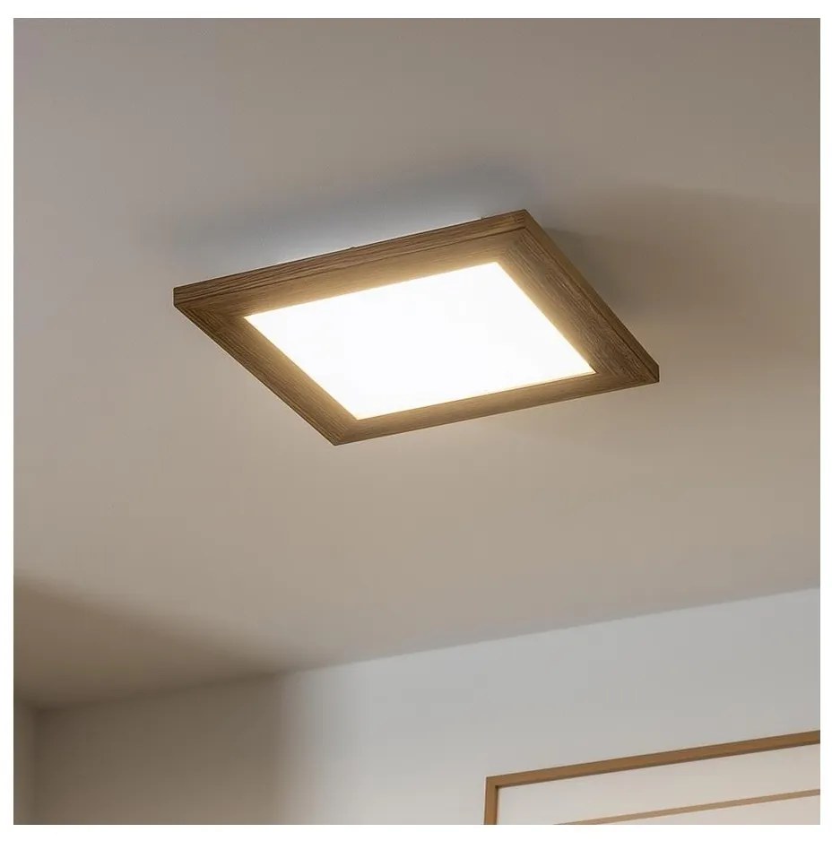 Plafonieră LED Brilagi SLIMFRAME WOOD LED/25W/230V 34x34 cm maro