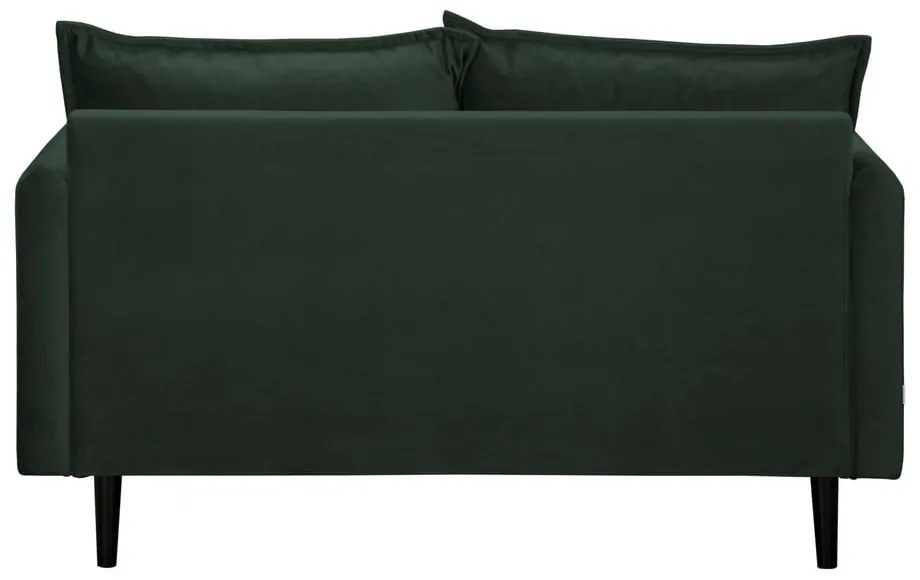Canapea verde-închis cu tapițerie din catifea 138 cm Juli – Ropez