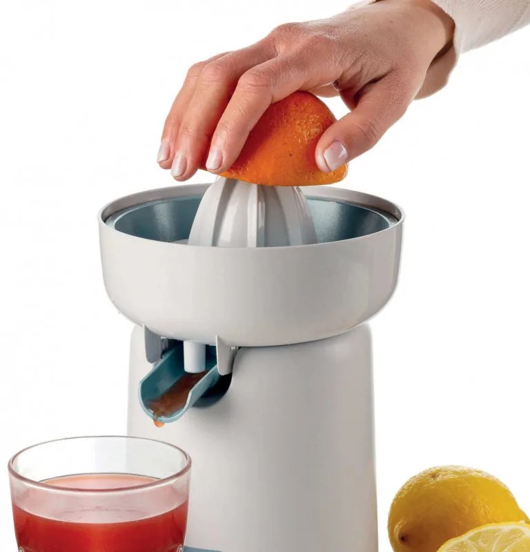 Storcator electric pentru citrice Ariete BREAKFAST 0417/01, 40W, Capac, 2 conuri detasabile, Orificiu cu deschidere si închidere, Alb