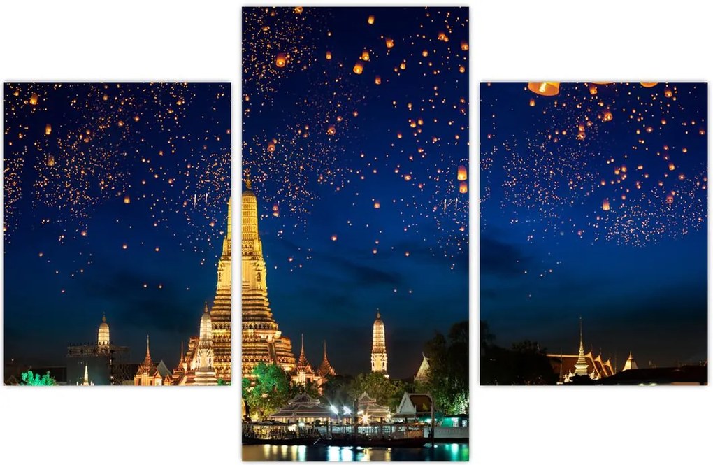 Tablou - Lampioane norocului, Bangkok (90x60 cm)