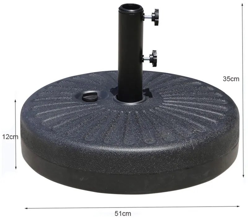 Bază umbrelă Tuff 2 (negru). 1088133