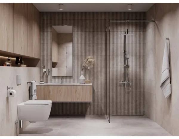 Set de duș cu baterie termostatică Novaservis METALIA ECO crom lucios