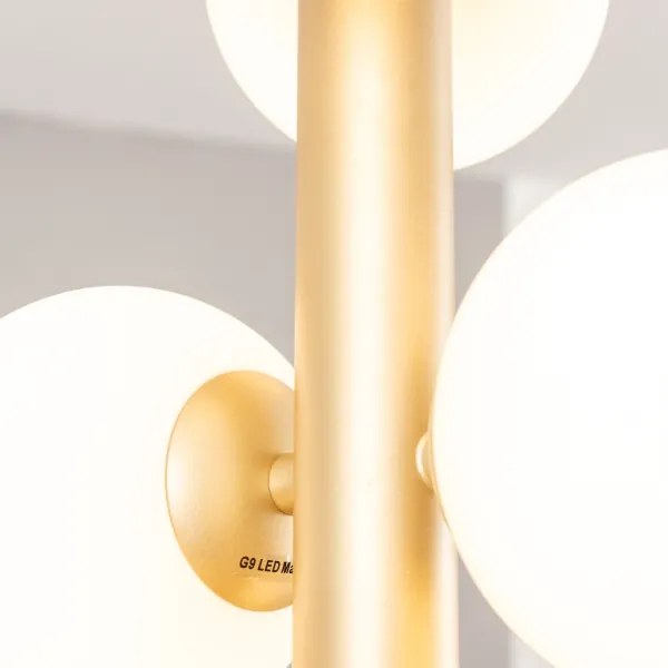 Lustră LED pe cablu Brilagi MILLA 6xG9/3W/230V auriu/alb