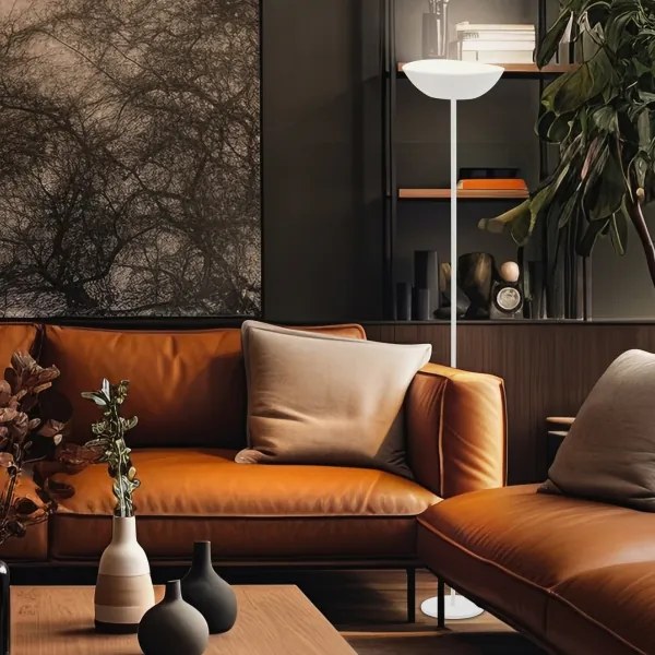 Briloner 1500016 - Lampă de podea LED dimabilă ESTATE, 8 W / 5 V, 4000 mAh, albă