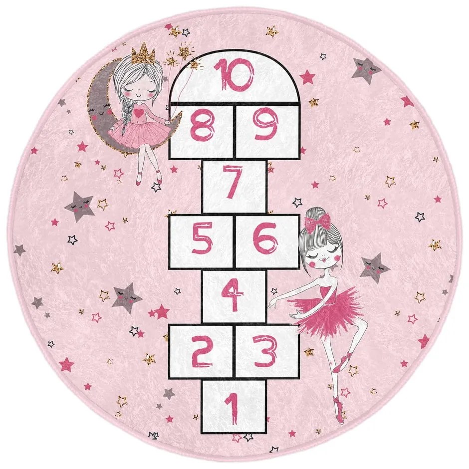 Covor pentru copii roz ø 80 cm Comfort – Mila Home