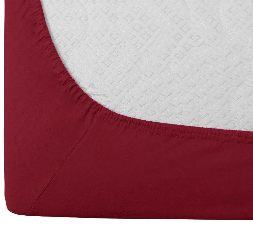 Cearsaf Jersey EXCLUSIVE cu elastic 180 x 200 cm visiniu Gramaj (densitatea fibrelor): Lux (190 g/m2)