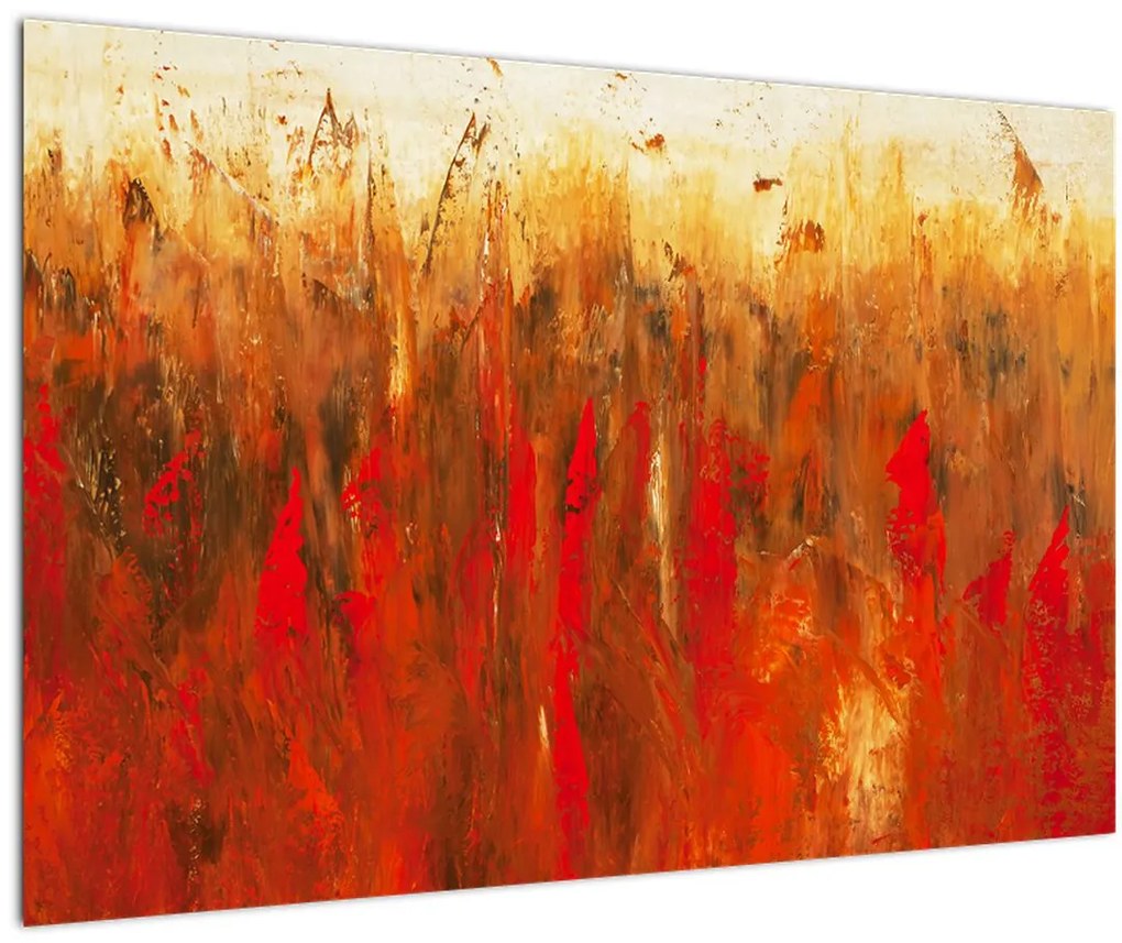 Tablou cu abstracție pictată (90x60 cm)