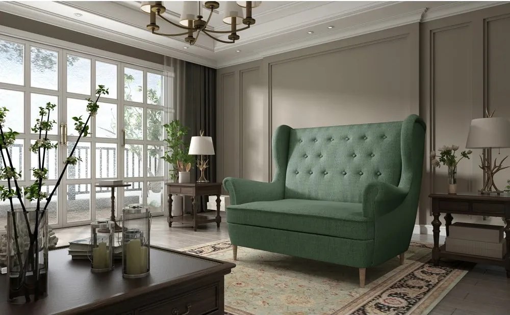 Canapea verde 150 cm Aros – ELTAP