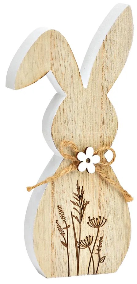 Iepure de lemn de Paste FLORAL RABBIT 20 cm