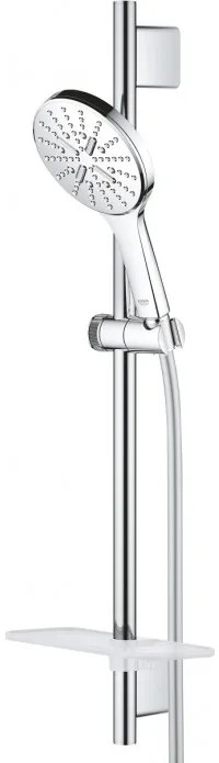 Set de dus, Grohe Rainshower SmartActive 130, cu para 3 tipuri de jet, furtun si bara 60cm, crom, 26546000