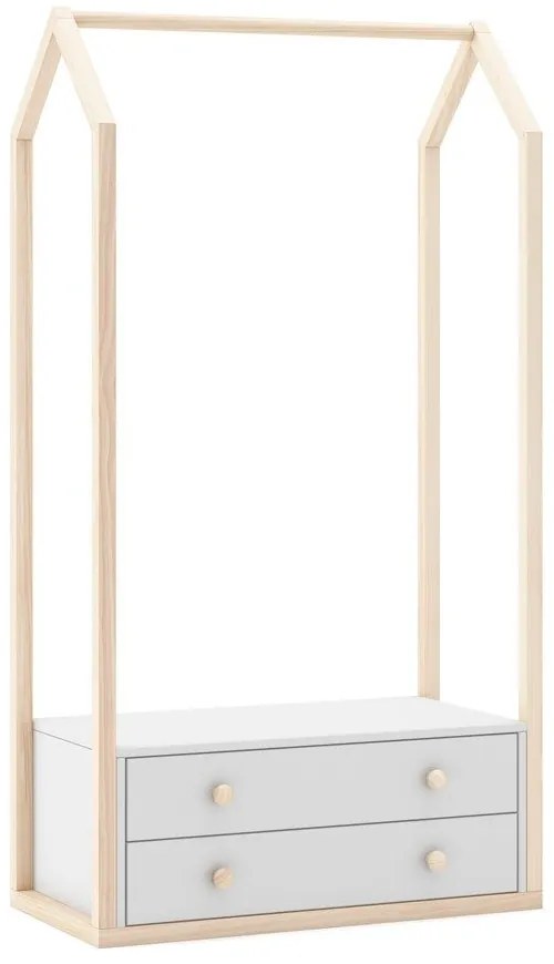 Șifonier pentru copii alb 80x170 cm Esteban – Marckeric