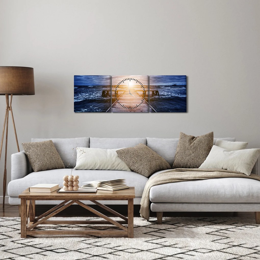 Tablou cu mol însorit (cu ceas) (90x30 cm)