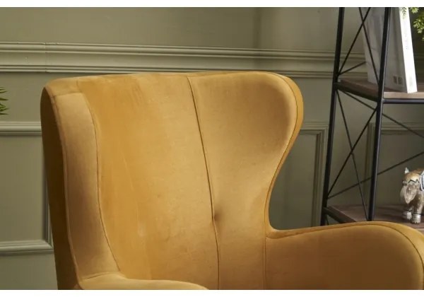 Fotoliu cu aripi NEKO, auriu