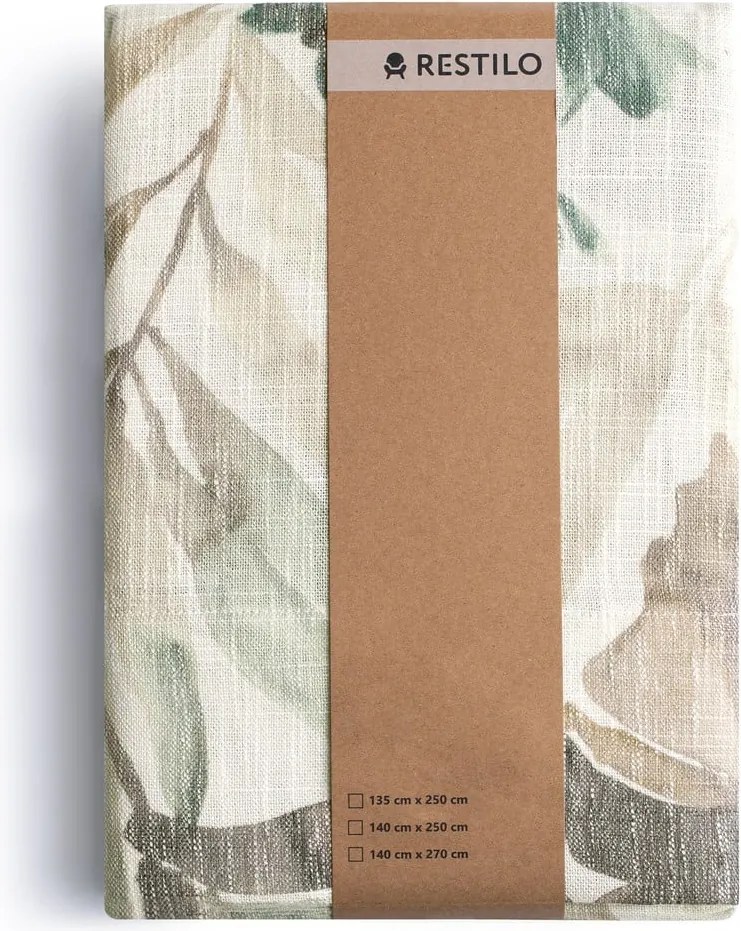 Draperie crem/albastru prăfuit 135x250 cm Celesta – Restilo