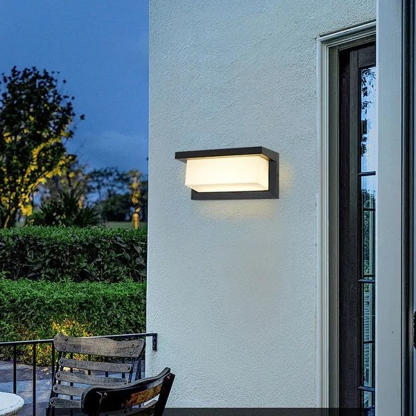 Brilagi - Aplica de exterior LED RGBW BRICKY, 1xE27/15W/230V, negru, IP54