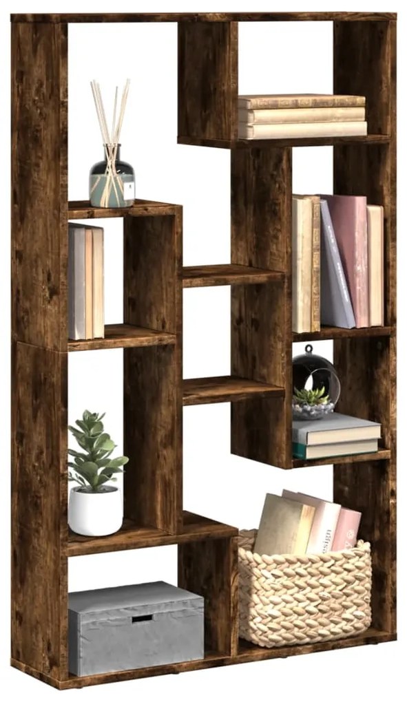 vidaXL Bibliotecă, stejar fumuriu, 72x20x120 cm, lemn prelucrat