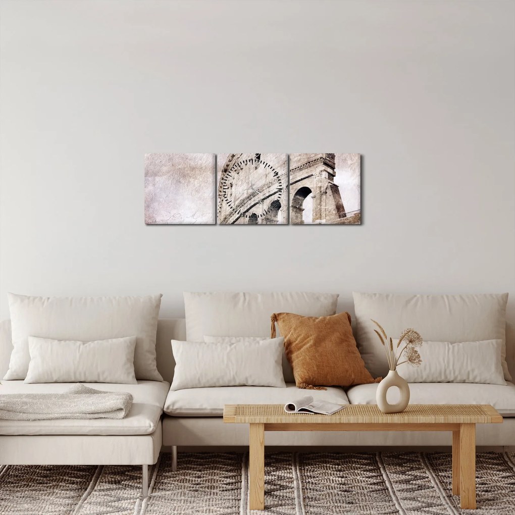 Tablou - Colosseum, Roma, Italia (cu ceas) (90x30 cm)
