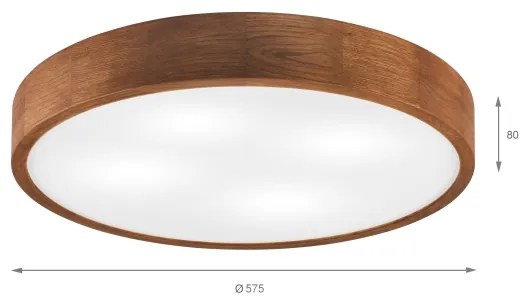 Brilagi - Plafonieră LED CARVALHO 4xE27/60W/230V, stejar cireș, Ø 57,5 cm