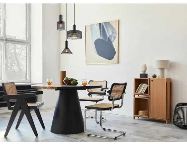 Lustră pe cablu JEDD 3xE27/60W/230V negru Globo 15648-3H