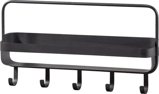 Raft metalic pentru baie RAKKA 56x29 cm, negru