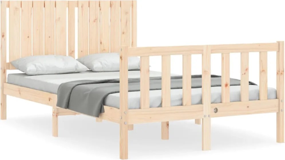 vidaXL Cadru de pat fără saltea, 120x200 cm, lemn masiv pin