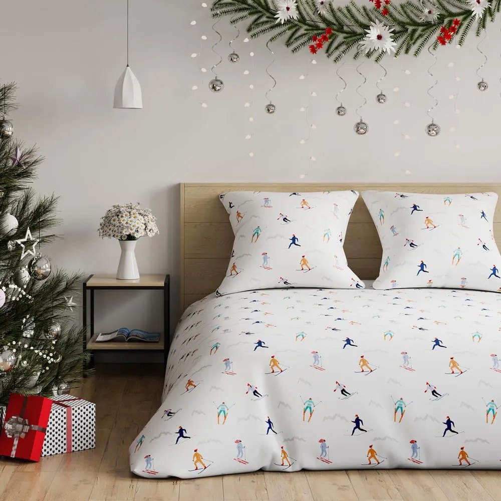 Lenjerie de pat dublă din flanelă AmeliaHome Snuggy Aspen, 200 x 220 cm