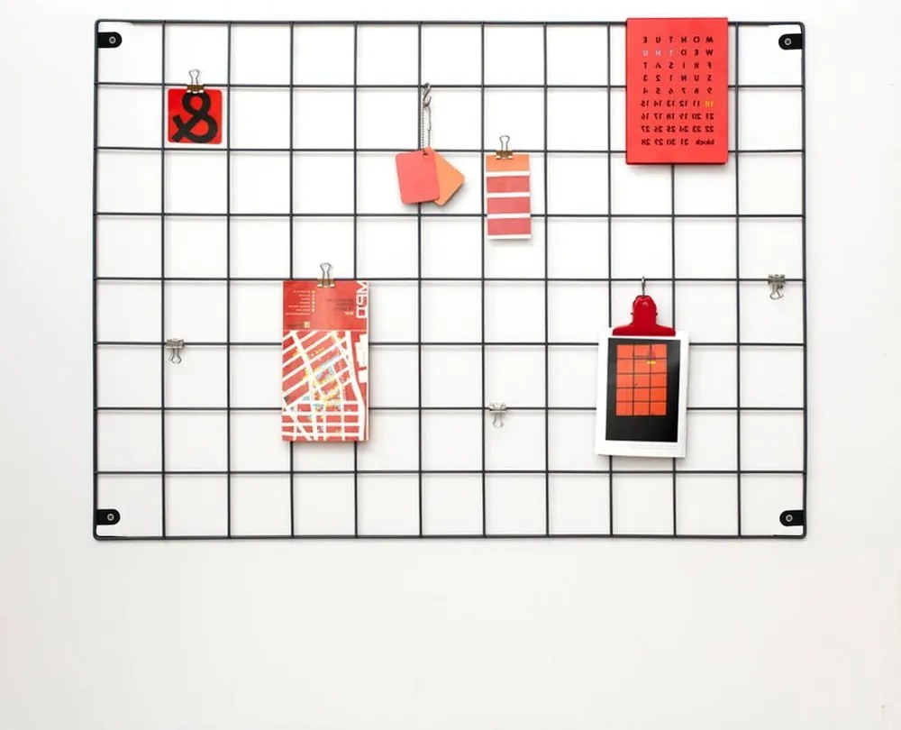 Avizier metalic 50 x 70 cm, negru
