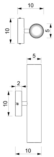 Aplică RAITO 2xGU10/8W/230V albă