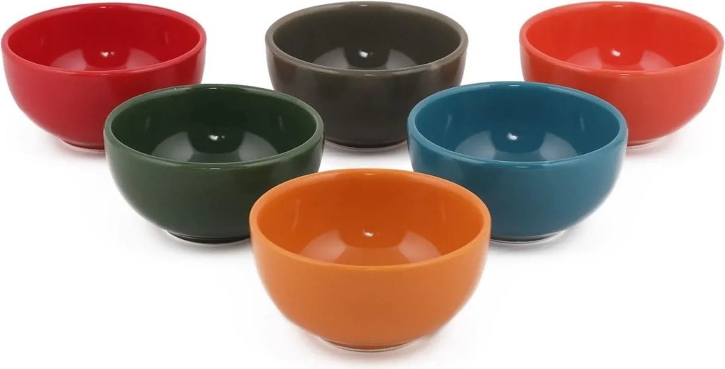 Set 6 boluri 275KRM1583, multicolor, ceramica, 110 ml