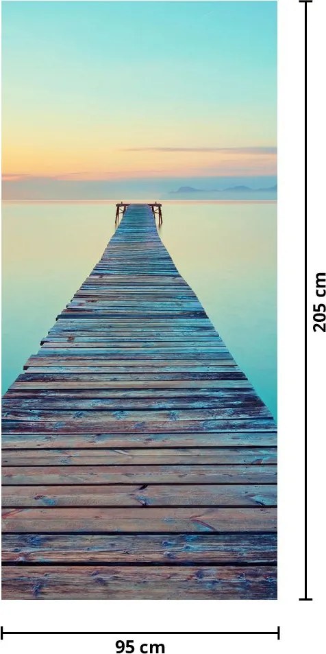 Fototapet pentru ușă - Ponton la infinit (95x205cm)
