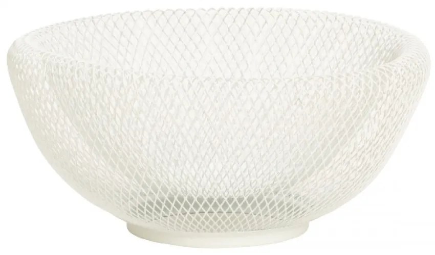 Coș de fructe din metal alb Ø 25 cm