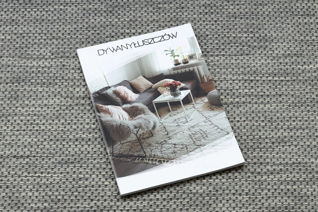 Covor SISAL SION A5165A Melanj țesute plate gri